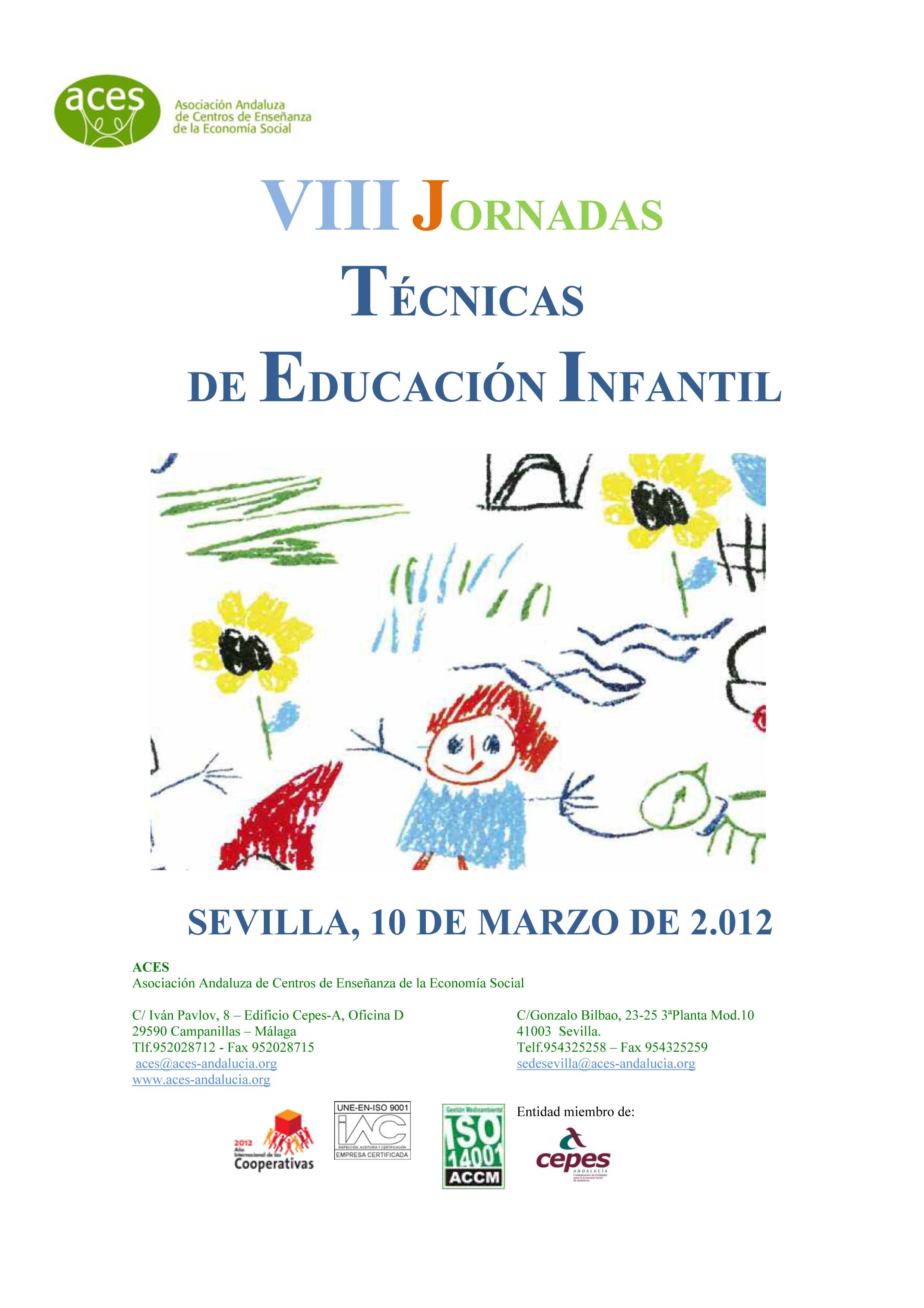 Sábado 10. VIII Jornadas de Educación Infantil ACES  